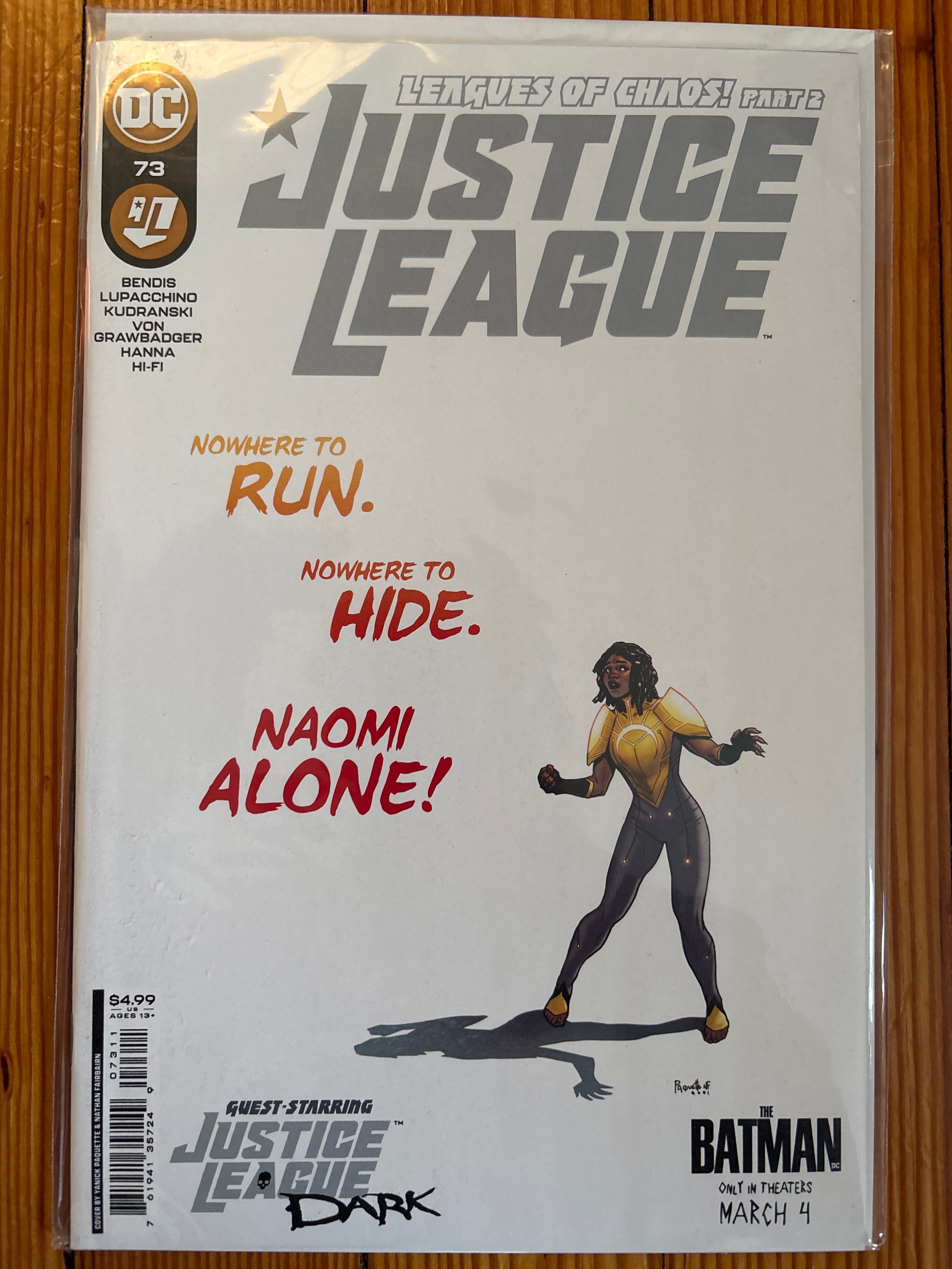 Cover of Justice League (2018) #73 — Yanick Paquette Cover