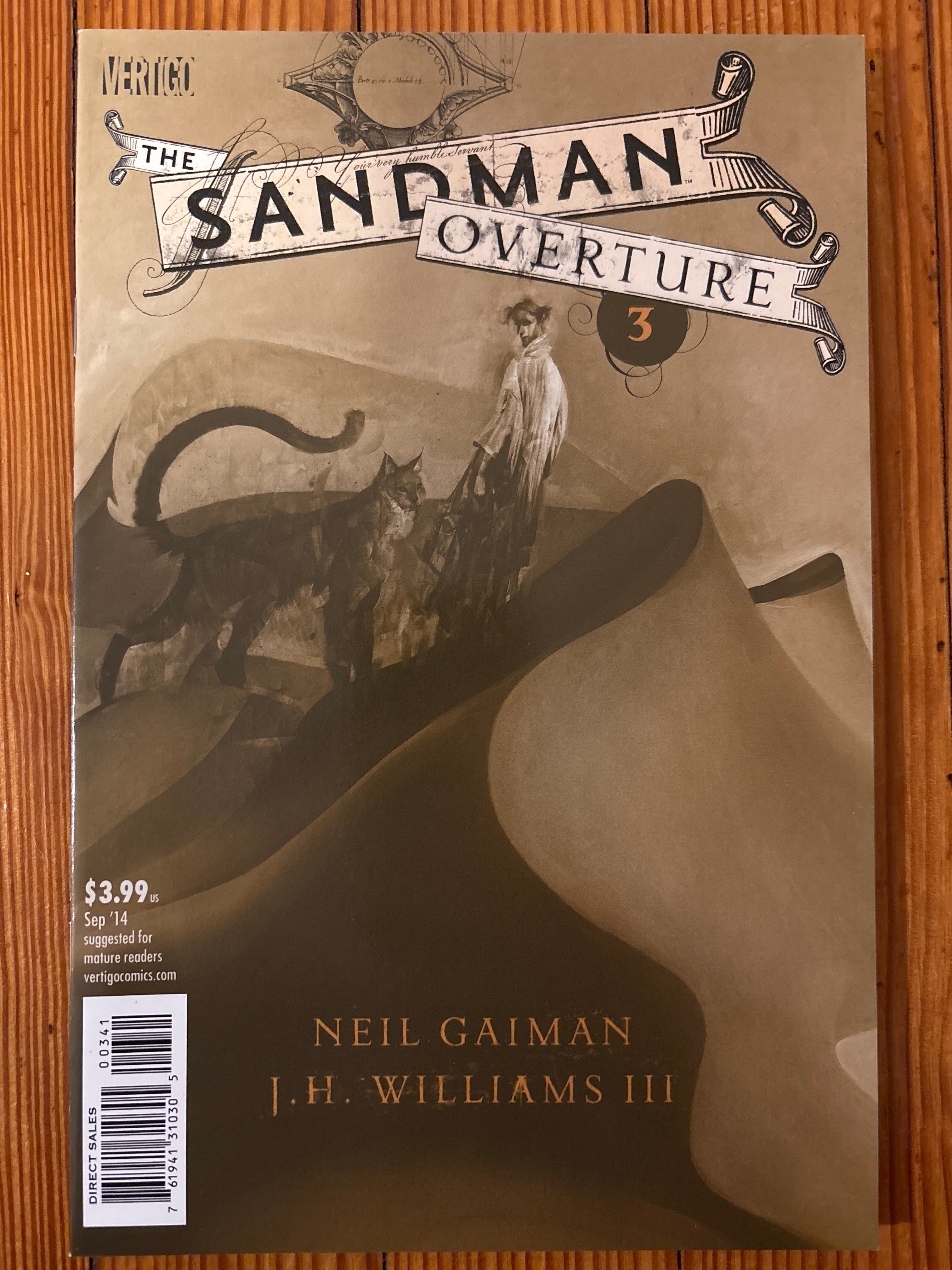 Cover of The Sandman: Overture (2013) #3 — J. H. Williams III Cover
