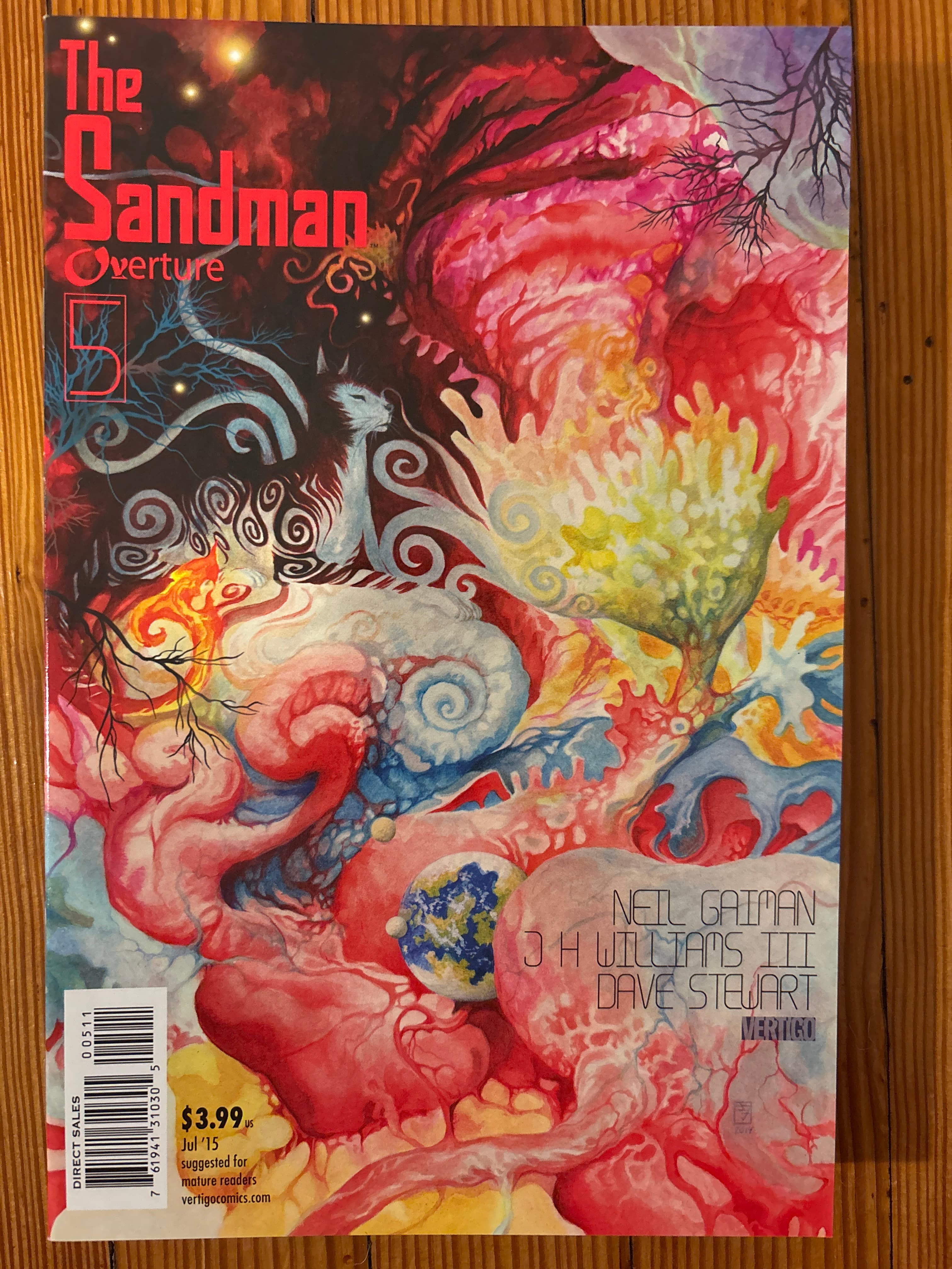 Cover of The Sandman: Overture (2013) #5 — J. H. Williams III Cover