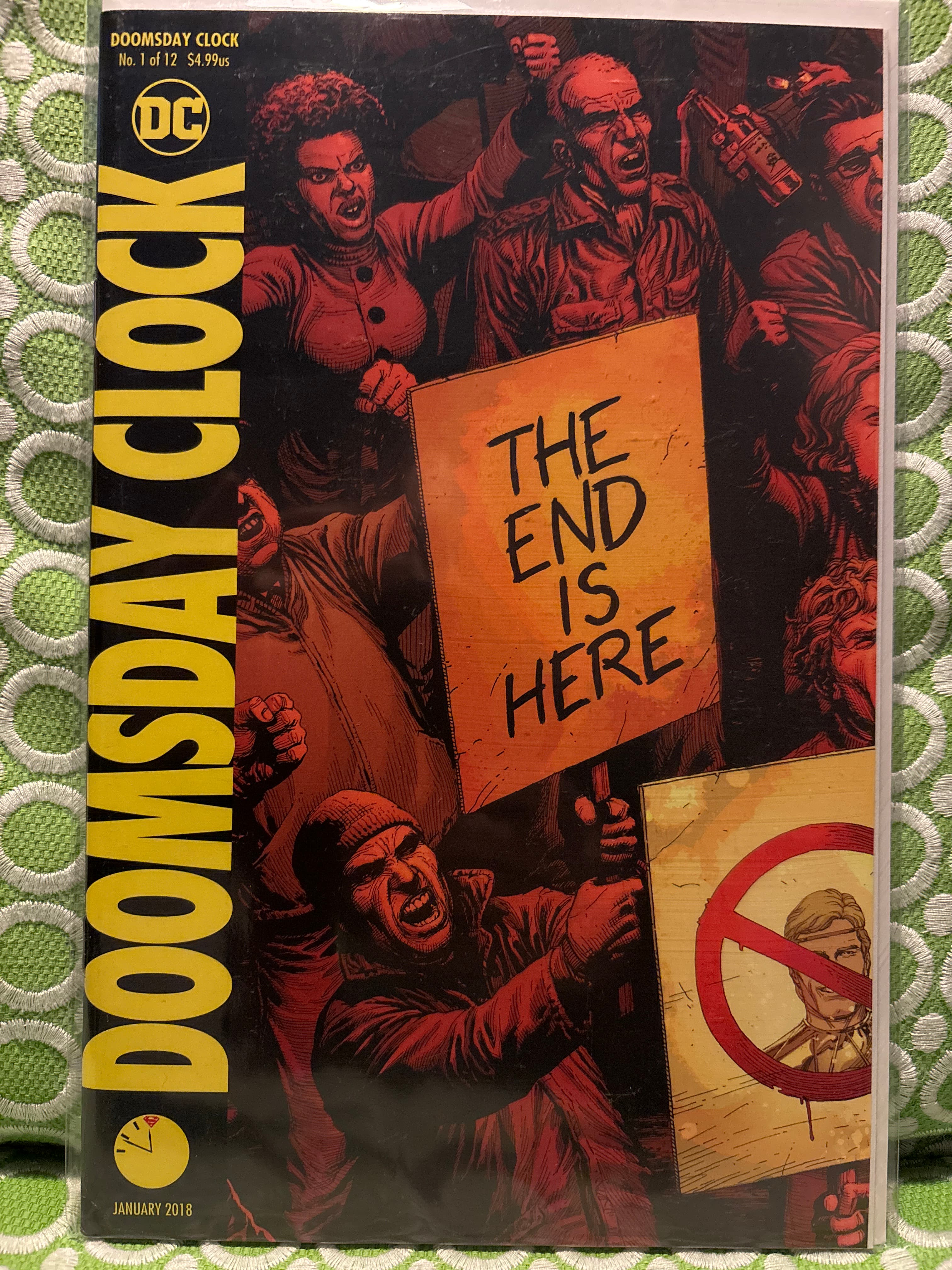 Cover of Doomsday Clock (2018) #1 — Gary Frank "The End Is Here" Cover