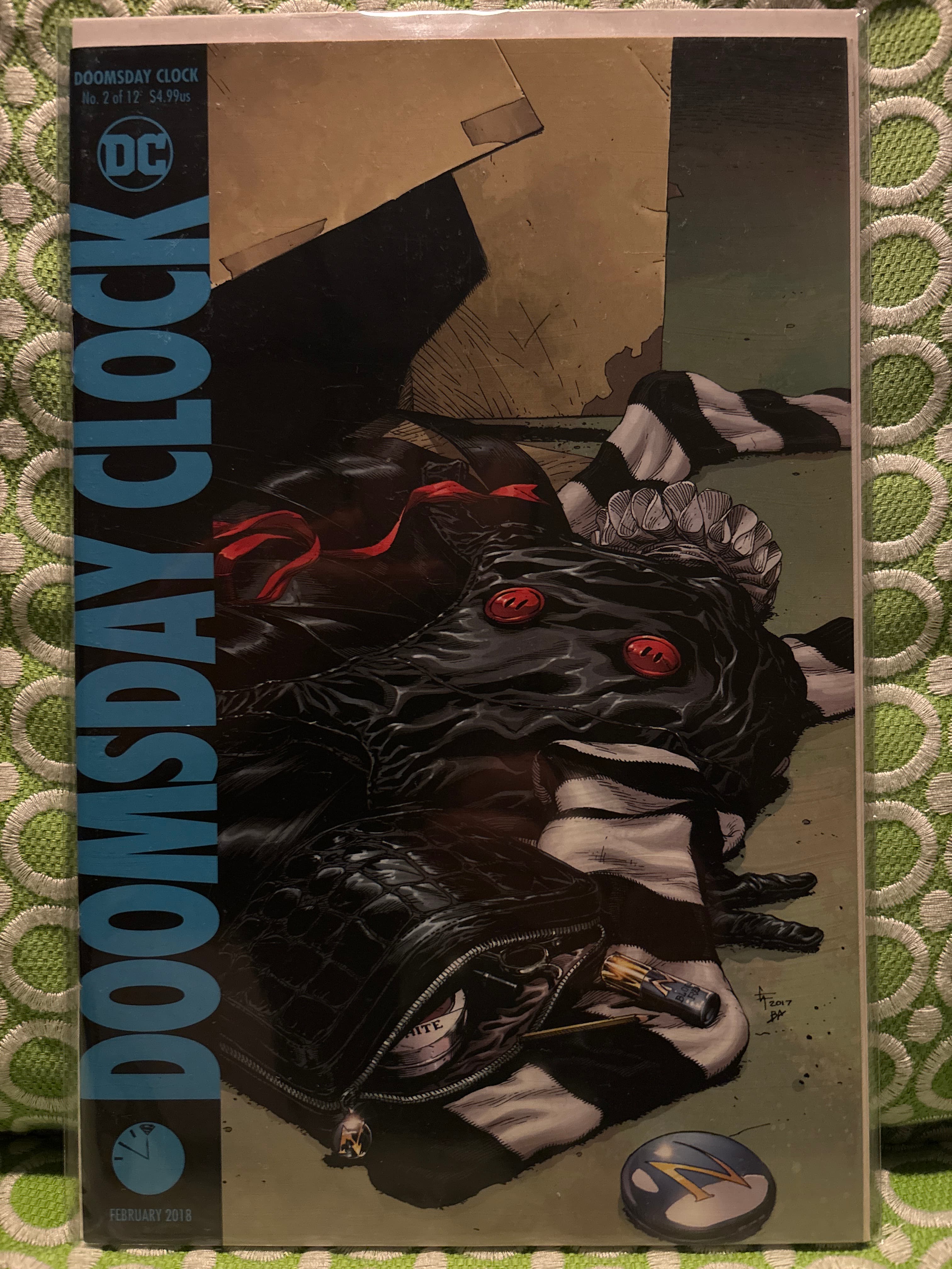 Cover of Doomsday Clock (2018) #2 — Gary Frank "Costumes" Cover