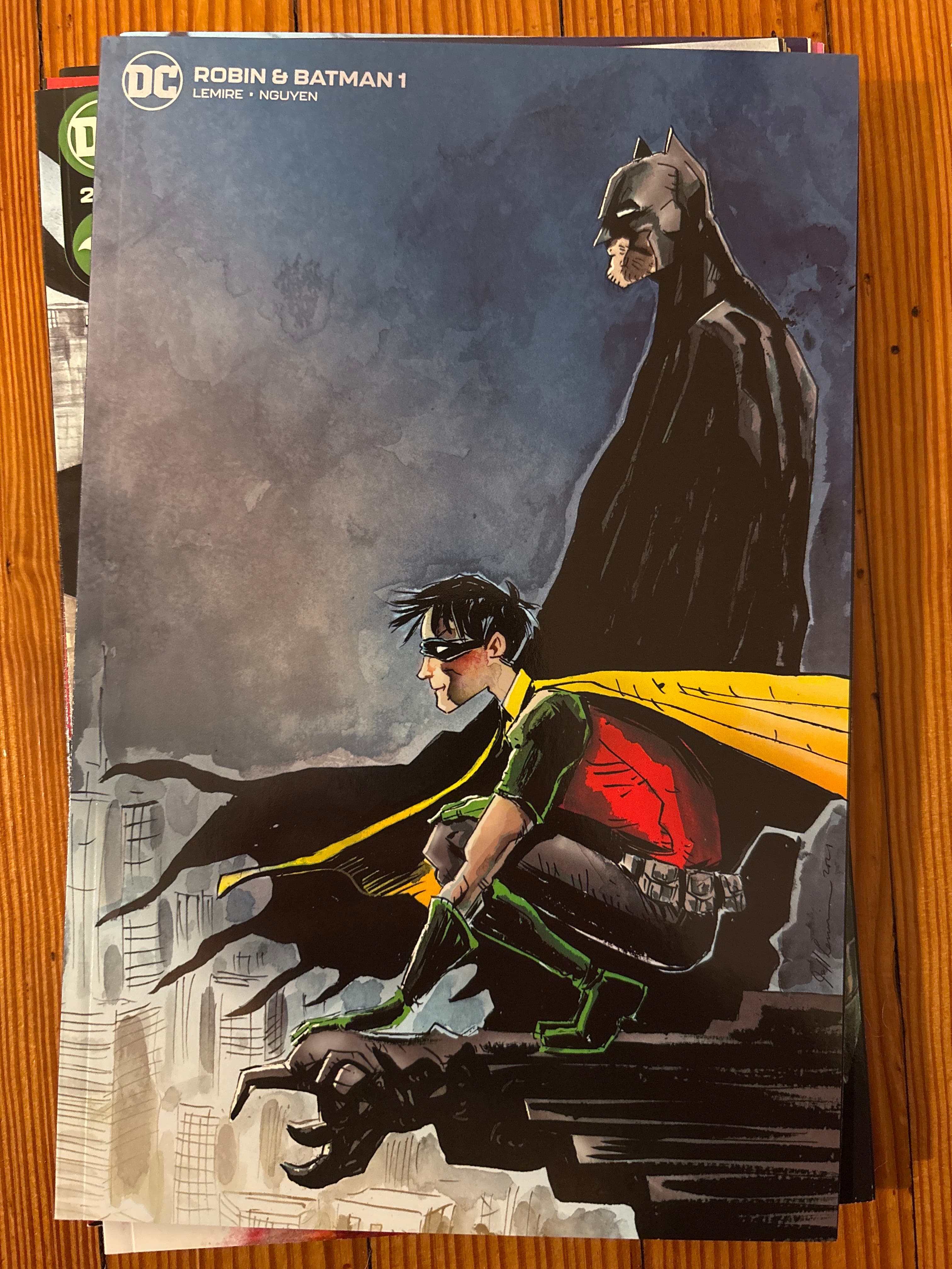 Cover of Robin & Batman (2022) #1 — Jeff Lemire Variant Cover