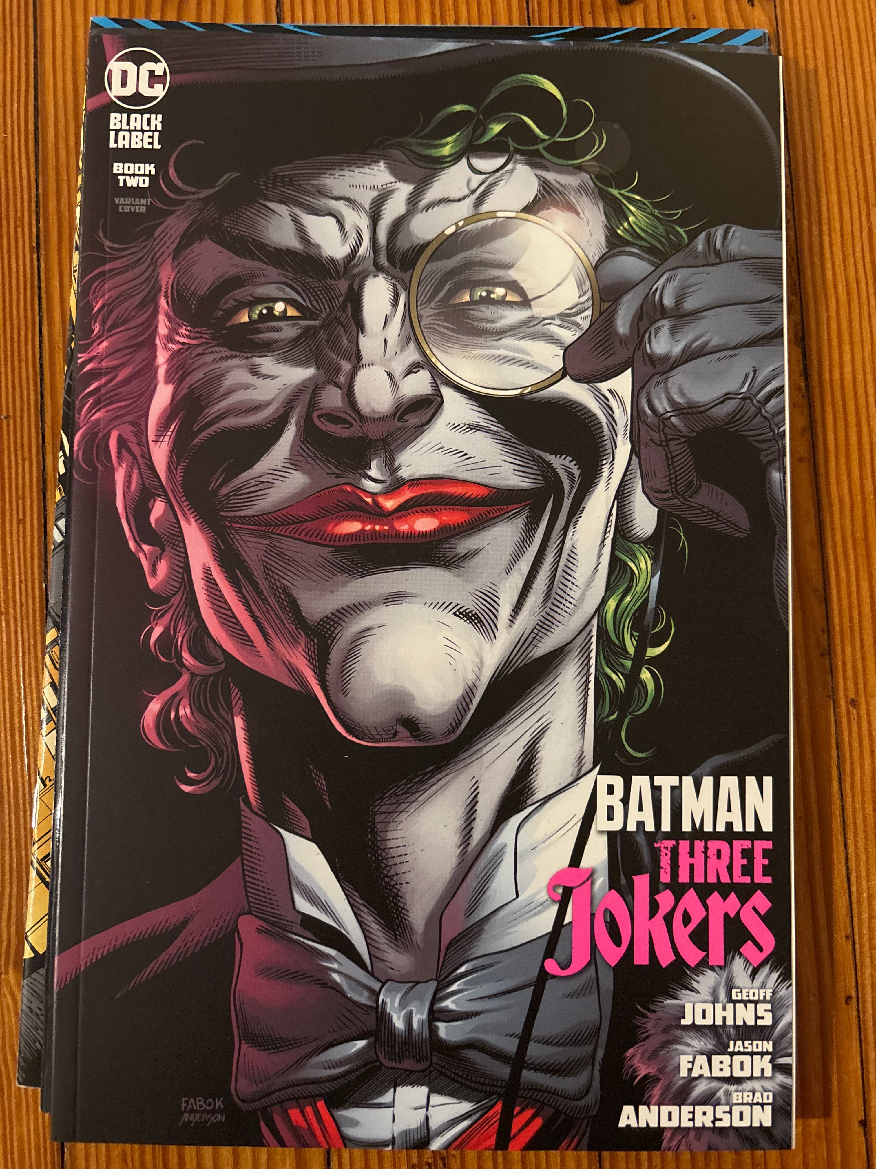 Cover of Batman: Three Jokers (2020) #2 — Jason Fabok Death in the Family Top Hat and Monocle Variant Cover